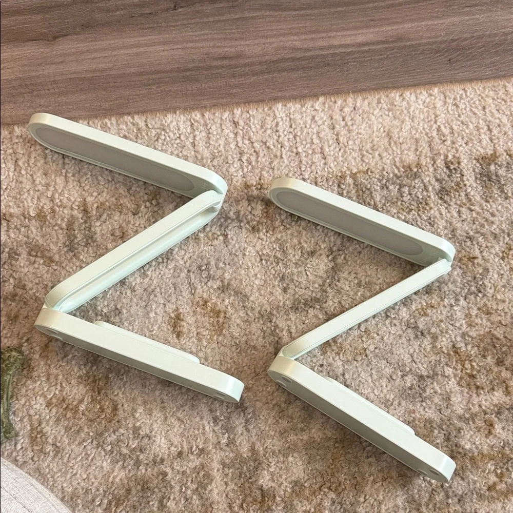 NEW Set of 2 - Mint Green LED Desk Portable Lamp & Battery Operated Rechargeable